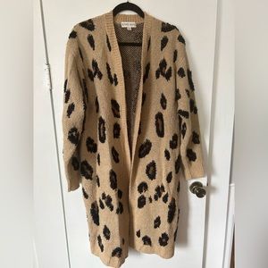 Cheetah Print Duster Cardigan - Knox Rose